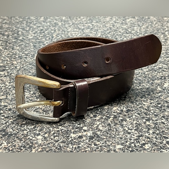 Eddie Bauer‎ Brown Leather Belt 30/32 - Picture 1 of 7